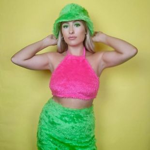 Anis vert seau toque en fausse fourrure - unisexe