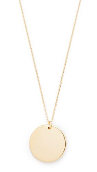 Cloverpost Women's Circle Medallion Necklace, Gold, One Size