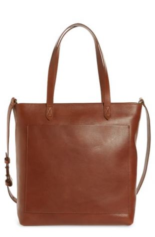 brown leather handbag