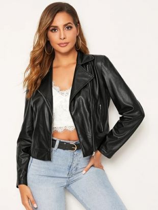 Shein - Faux Leather Jacket