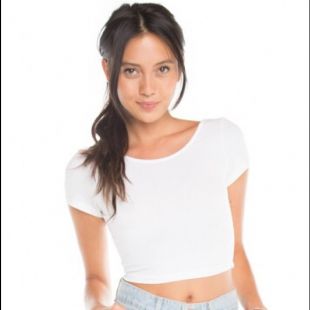 White brandy Melville Giselle Crop Top