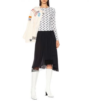Top imprimé en jersey stretch