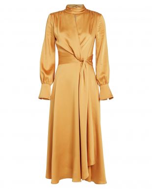 Fluid Satin Midi Dress