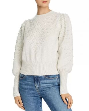 Bobble Knits Cropped Popcorn Sweater