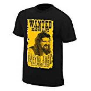 WWE Authentic Wear Cactus Jack Wanted Retro T-Shirt Black Small