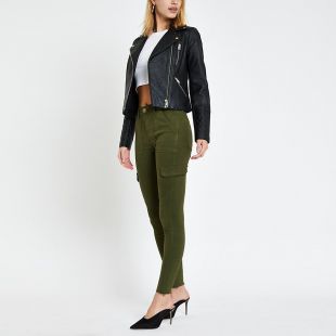 Black Leather Quilted Jacket