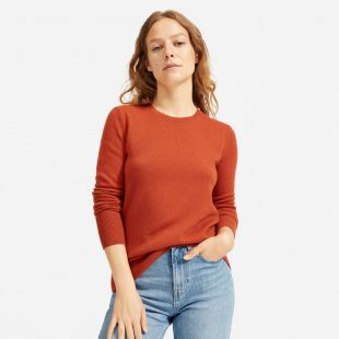 Orange  Cashmere Crewneck Sweater