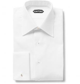 White White Slim-Fit Bib-Front Double-Cuff Cotton Tuxedo Shirt | TOM FORD | MR PORTER