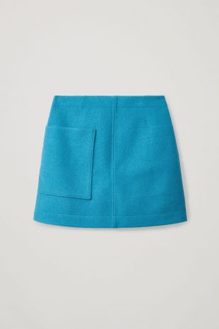 Blue Wool Skirt