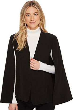 Vince Camuto - Milano Twill Kiss Front Cape Jacket