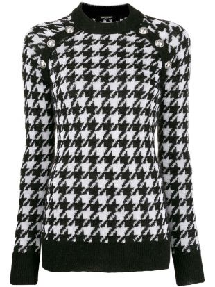 Balmain Pull à Motif pied-de-poule - Farfetch