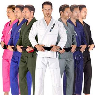 Elite Sports BJJ GI for Men IBJJF Kimono BJJ Jiujitsu GIS W/Preshrunk Fabric & Free Belt