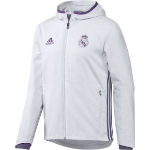 Veste zippée de présentation Real Madrid avec capu