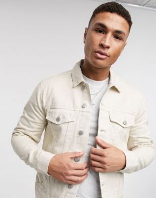 New Look - Veste en jean - Blanc cassé | ASOS