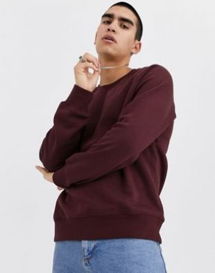 Weekday - Paris - Sweat-shirt - Bordeaux | ASOS