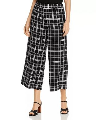 Heidi Plaid Wide-Leg Pants