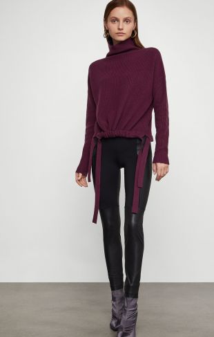Ribbed Side Tie Sweater