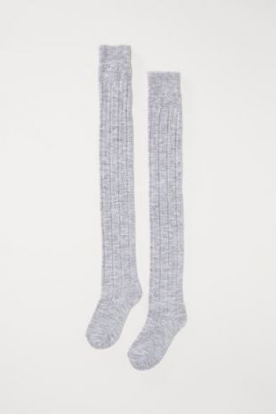 Over-knee Socks - Gray melange - Ladies | H&M US