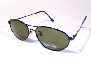 Incognito lunettes de soleil Vintage steampunk aviateur vert lentille ovale noir cadre en métal double pont menthe NOS' 80