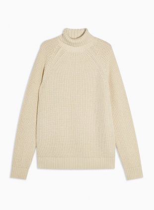 Stone Twist Waffle Turtle Neck Sweater
