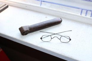 Lunettes de vue antiques avec la guerre civile affaire ère des années 1800 Santa Spectacles