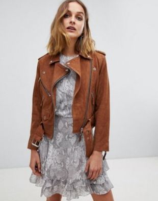 Sarana Suede Biker Jacket