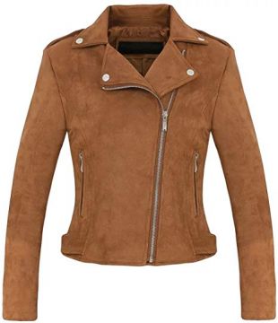 Suede Leather Moto Jacket