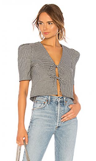 Liam Crop Top in Black & White