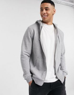 Gray Zip Hood­ie