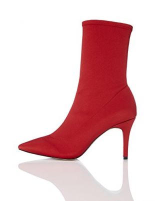 find. Bottines Chaussettes Talons Aiguille Femme, Rouge (Red), 37 EU