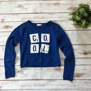 Tucker + Tate COOL letters sweater blue white 8