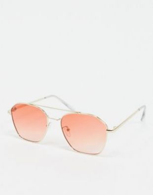 Jeepers Peepers - Lunettes de soleil carrées à verres roses | ASOS