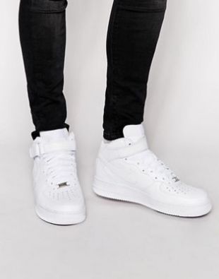 nike AIR FORCE ONE Nike Air Force 1 Mid 07 Baskets Blanc 315123 111 at asos