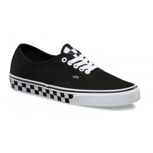 Blalck/White  Adults Authentics with Checker Tape Print on Sole