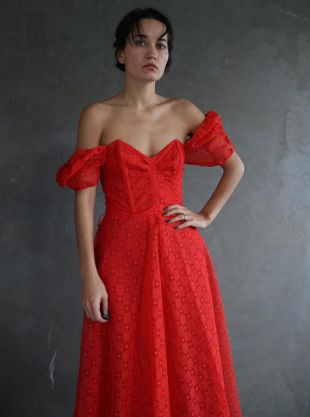 Robe cerise vintage hot sale