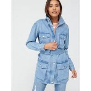 Denim Belted Utility Jacket