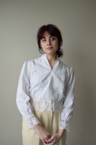 White Lace Theatre Blouse
