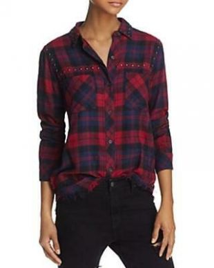 Les fabricants Standard prix de détail $188 Rails Rex cloutées Plaid Chemise Taille M Gris foncé | eBay