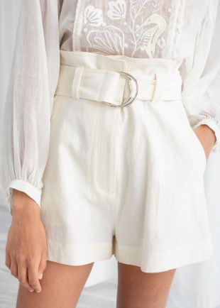 Linen Belted Shorts