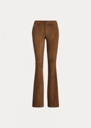 Lamb Suede Flare Pants