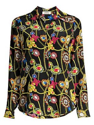 Nina Jewel Printed Blouse