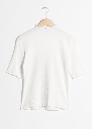 Ruffle Mock Neck Top