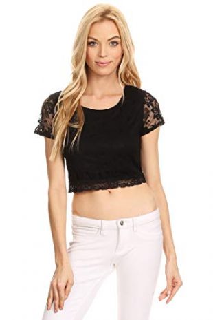 ambiance apparel - Cropped Floral Top