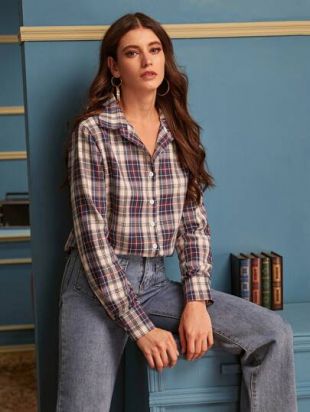 Plaid Blouse