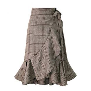 ccatyam - Plaid Ruffle Skirt
