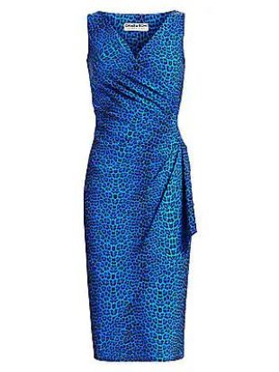 Blue Leopard Print Dress