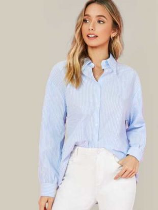 Blue Striped Blouse