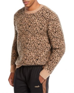Leopard Pattern Crewneck Sweater