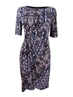 Snake Print Faux-Wrap Mini Dress