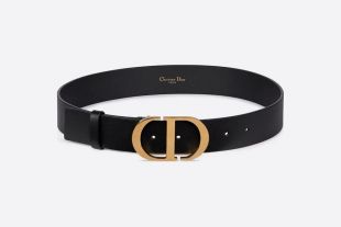 Black Leather Montaigne Belt
